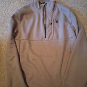 Spyder Men's Beige Zip-Up Sweater